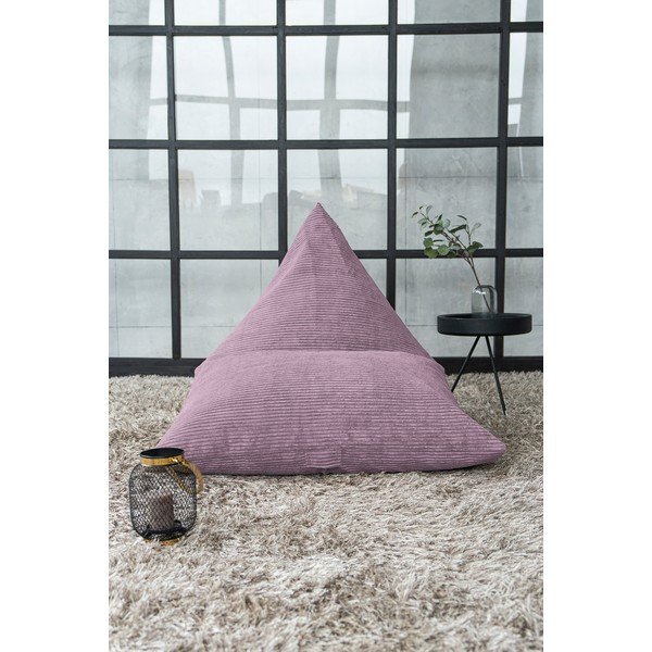 Fotoliu bean bag mov cu tapițerie din catifea reiată Razz – SLOWDOWN-image-1