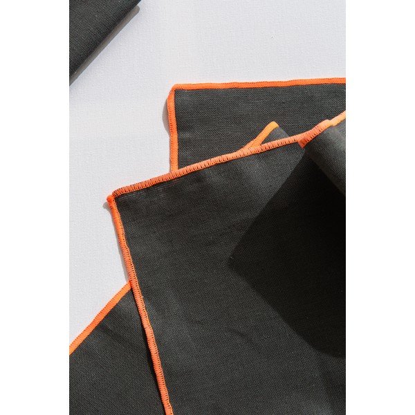 Șervețele din in 4 buc. Contrast Edge – Really Nice Things-image-1