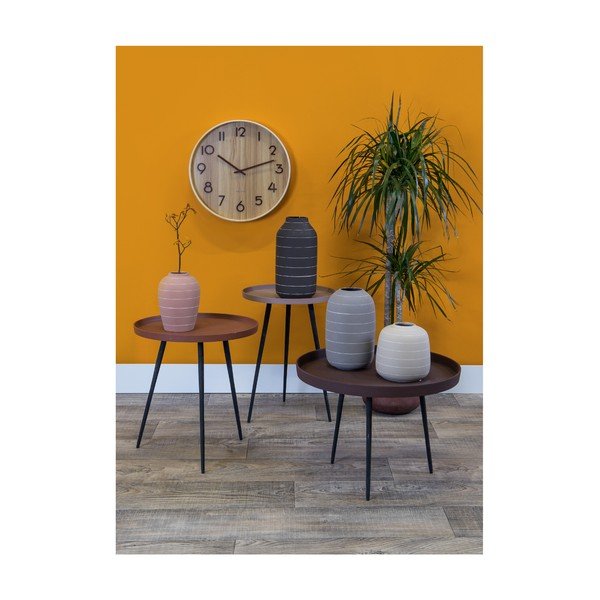 Ceas de perete din lemn de tei Karlsson Pure Medium, maro deschis, ø 40 cm-image-3