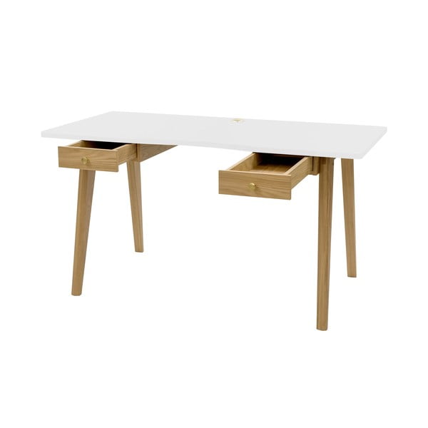 Birou cu aspect de lemn de stejar 70x140 cm Nice – Woodman-image-2