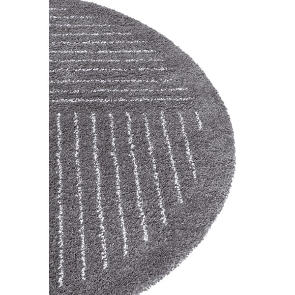 Covor gri închis rotund ø 120 cm Dion – Hanse Home-image-4