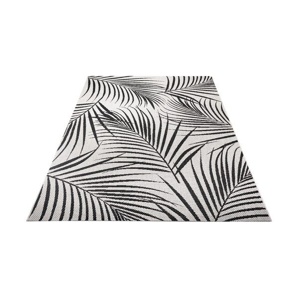 Covor exterior Ragami Flora, 120x170 cm, negru - gri-image-3