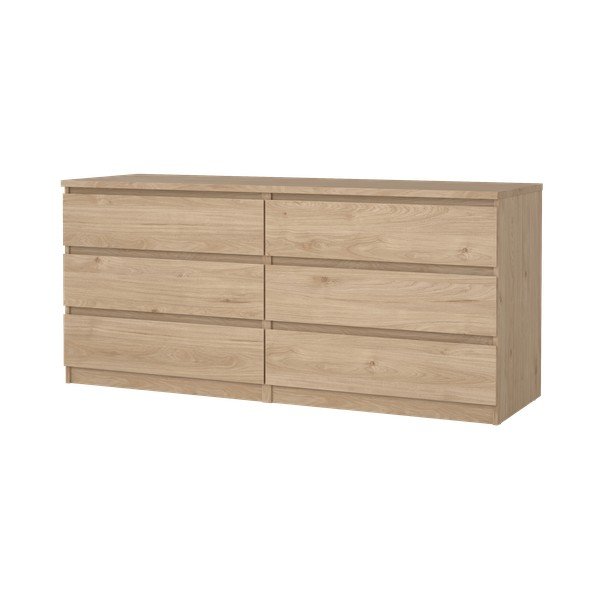 Comodă în culoare naturală cu aspect de lemn de stejar 154x70x50 cm Naia – Tvilum-image-4