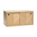 Dulăpior de perete din lemn de stejar Hübsch Herringbone, natural