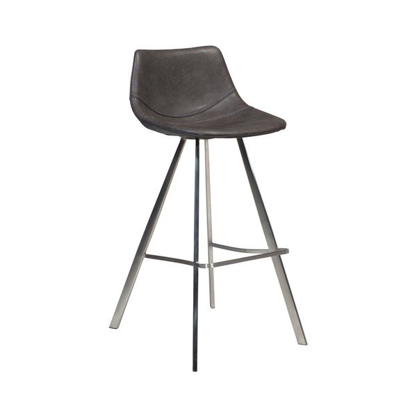 Scaun de bar cu picioare metalice DAN–FORM Pitch, gri-image-4