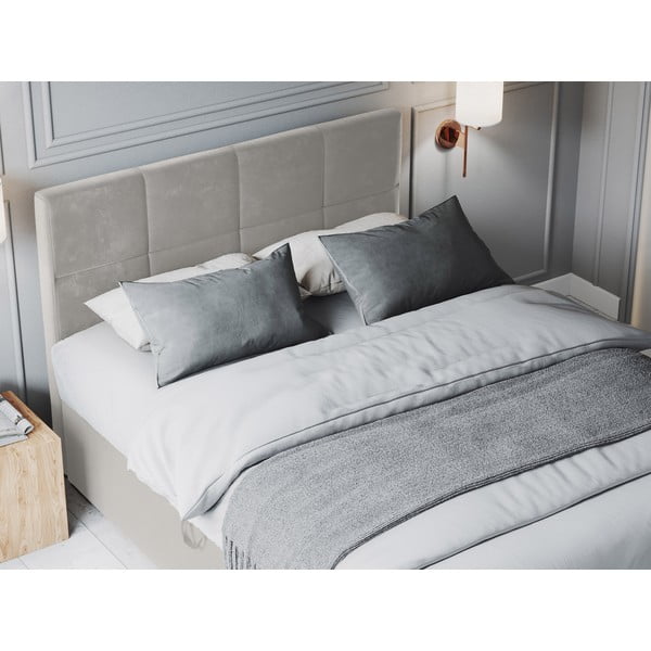 Pat boxspring 160x200 cm bej cu spațiu de depozitare Mimicry – Mazzini Beds-image-1