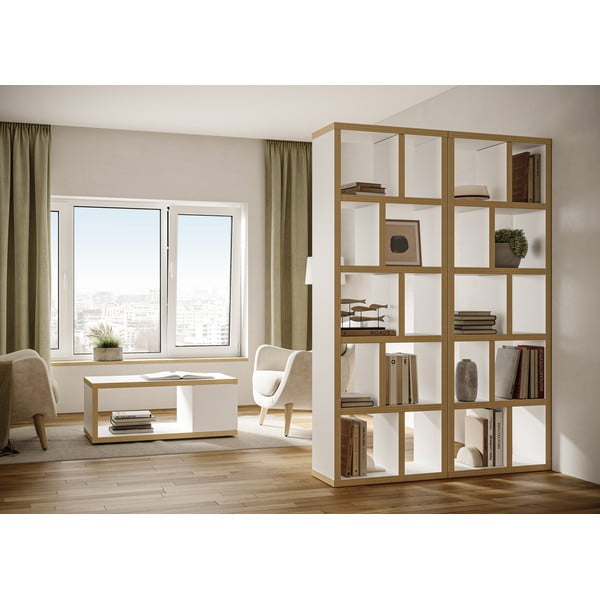Bibliotecă albă/în culoare naturală 70x198 cm Berlin – TemaHome-image-4