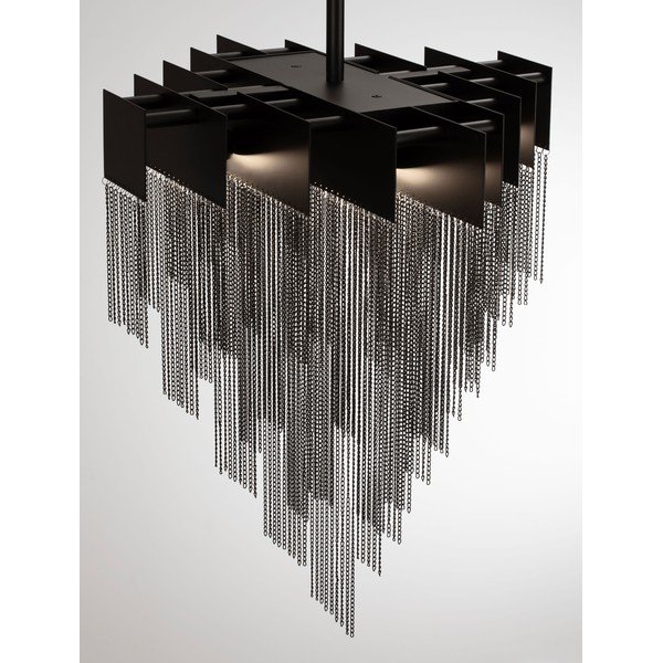 Lustră negru-mat LED cu intensitate reglabilă din oțel Revια – Nova Luce-image-3