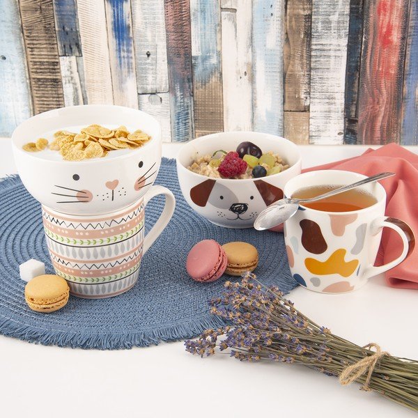 Set cană și bol 2 buc. din porțelan 350 ml – Orion-image-1