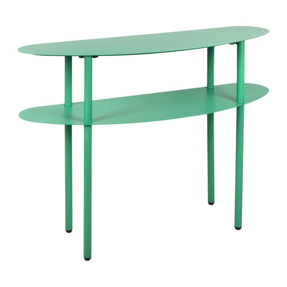 Masă consolă verde din metal 28x90 cm Cool Retro – Leitmotiv