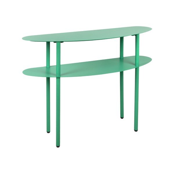 Masă consolă verde din metal 28x90 cm Cool Retro – Leitmotiv