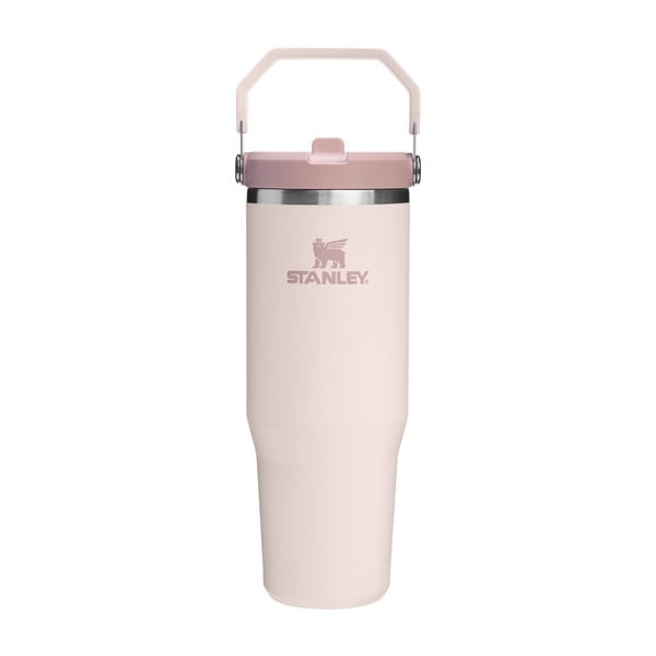 Termos roz deschis din oțel inoxidabil 890 ml IceFlow™ Flip Straw 2.0 Tumbler Rose Quartz – Stanley
