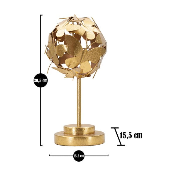 Statuetă metalică în decor auriu Mauro Ferretti Butterfly-image-2