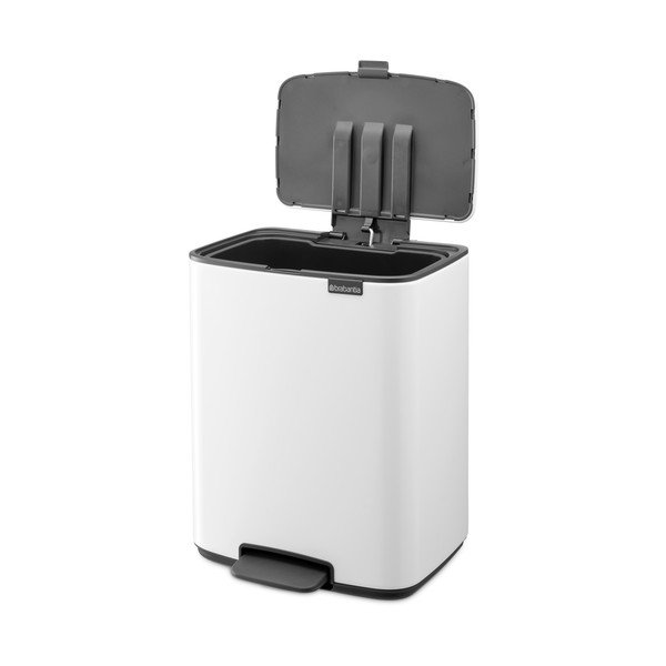 Coș de gunoi alb cu pedală din oțel 12 l Bo – Brabantia-image-3