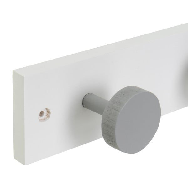 Cuier de perete alb-gri din lemn de pin 40 cm Anillos – Casa Selección-image-1