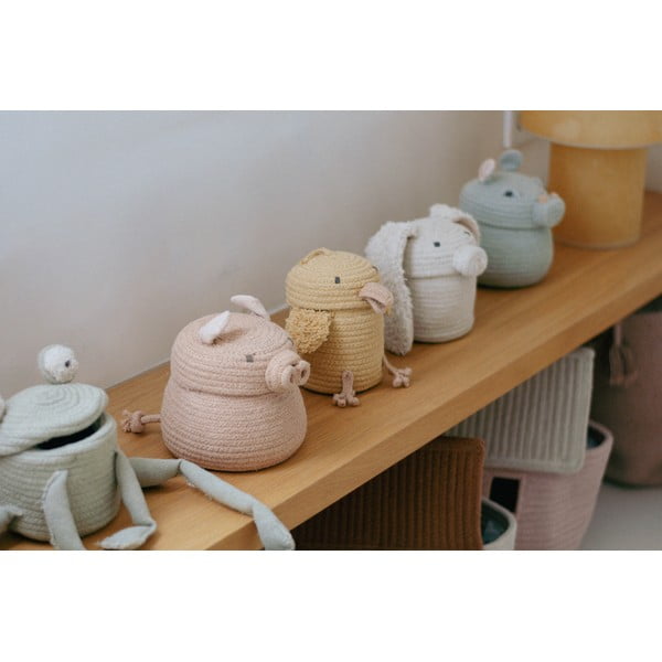 Coș de jucării pentru copii galben din material textil ø 13x15 cm Mini Charlie the Chicken – Lorena Canals-image-2