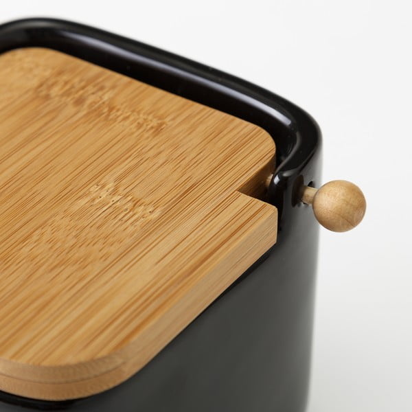 Solniță din ceramică Unimasa Modern, 750 ml, negru-image-3