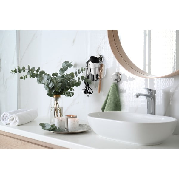 Suport pentru uscătorul de păr autoadeziv din metal Bestlock Bath – Compactor-image-3