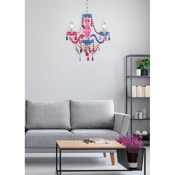 Lustră din metal cu abajur din sticlă acrilică ø 46 cm Lüster – Reality-image-1