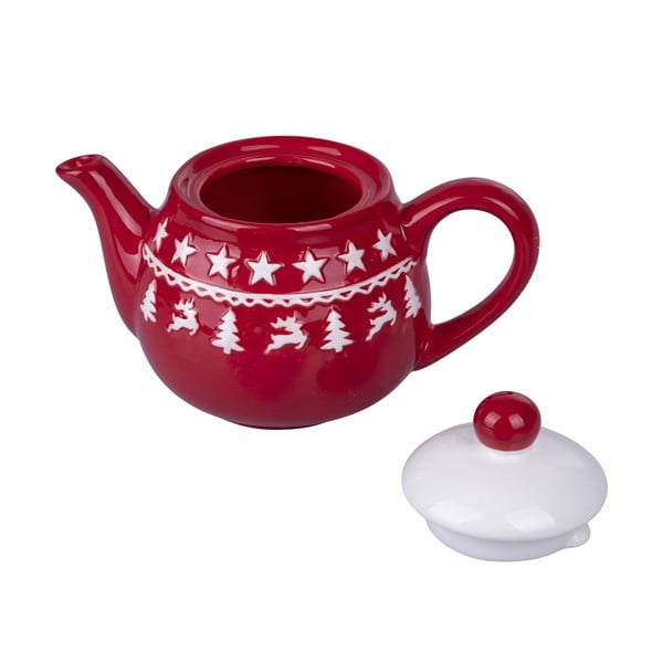 Ceainic din ceramică roșu-alb 520 ml Xmas - VDE Tivoli 1996