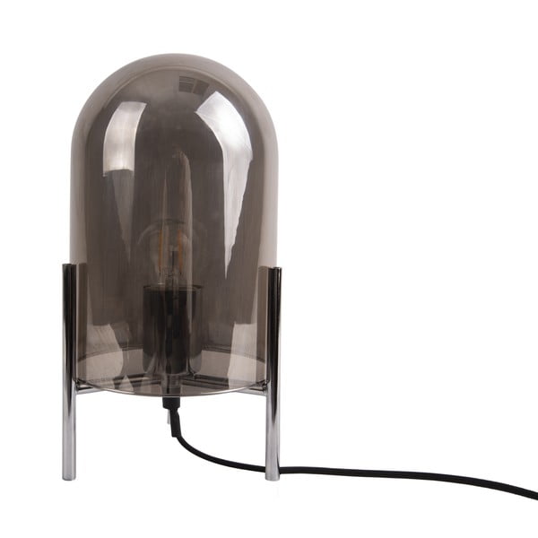 Veioză din sticlă Leitmotiv Glass Bell, gri-image-2