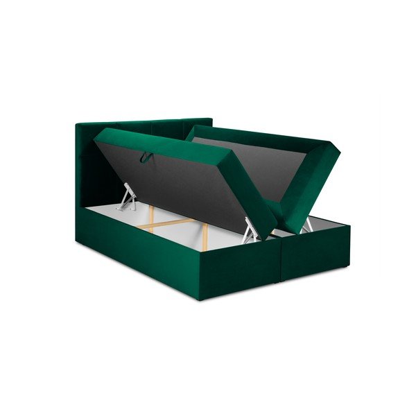 Pat dublu cu tapițerie din catifea Mazzini Beds Mimicry, 180 x 200 cm, verde-image-4