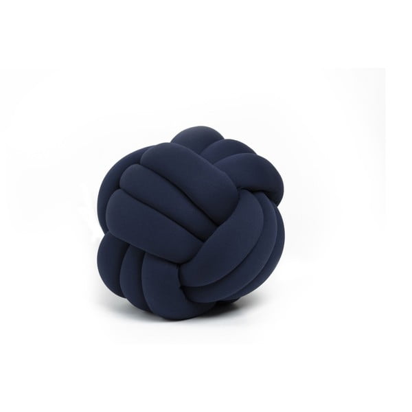Pernă Knot Decorative Cushion, ⌀ 30 cm, albastru închis