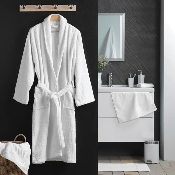 Halat alb M din bumbac Tendresse – douceur d'intérieur-image-1