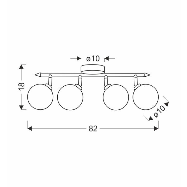Plafonieră în culoarea bronz cu abajur din sticlă ø 10 cm Rodia – Candellux Lighting-image-3