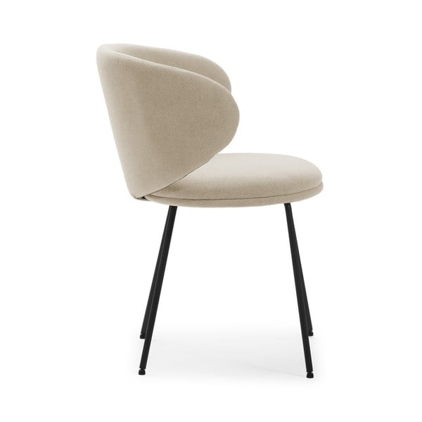 Set de scaune de sufragerie bej 2 buc. tapițat Rush – Marckeric-image-3