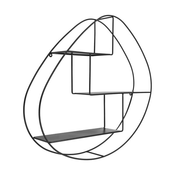 Raft negru etajat din metal 60 cm Wrexham – House Nordic-image-2