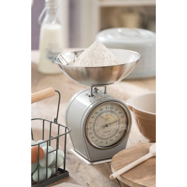Cântar de bucătărie Kitchen Craft Living Nostalgia, gri deschis, 4 kg-image-1