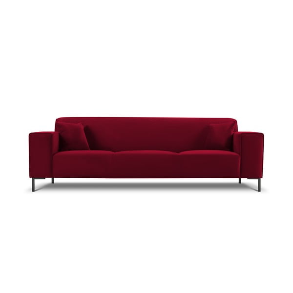 Canapea din catifea Cosmopolitan Design Siena, roșu închis