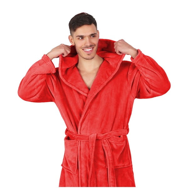 Halat baie unisex DecoKing Robby, mărime M, roșu-image-3