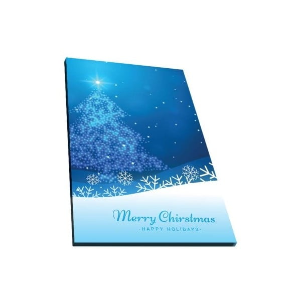 Tablou de Crăciun iluminat albastru Merry Christmas