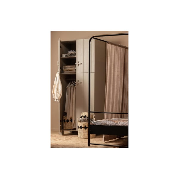 Șifonier gri deschis din lemn de pin 90x210x55 cm Mees – WOOOD-image-3