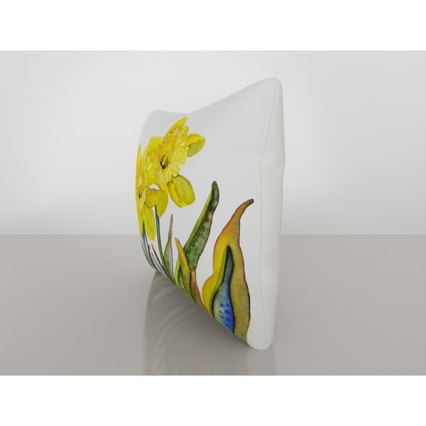 Față de pernă cu amestec din bumbac Vitaus Flowers, 42 x 42 cm-image-2