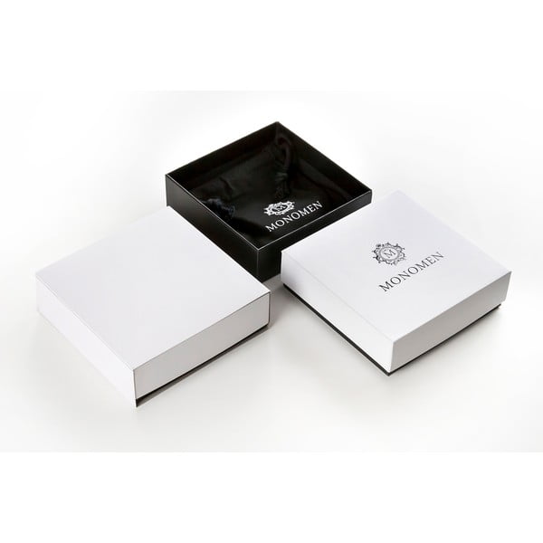 Brățară din piele naturală pentru bărbați Monomen Double Braid, negru-image-4