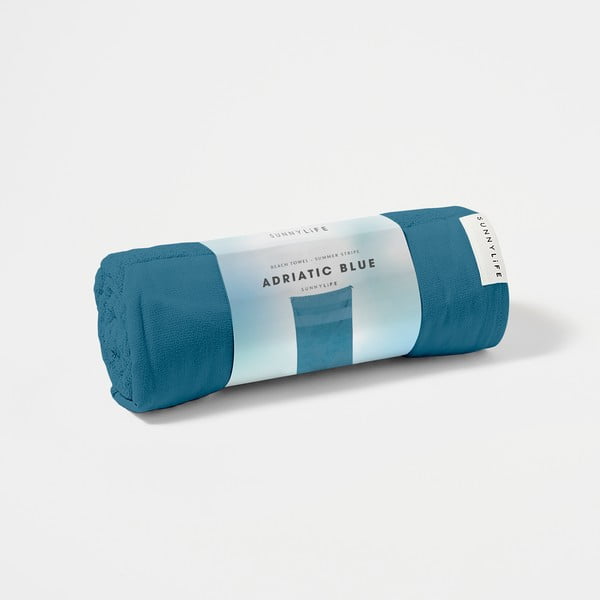 Prosop de plajă din bumbac Sunnylife Summer Stripe, 175 x 90 cm, albastru-image-3