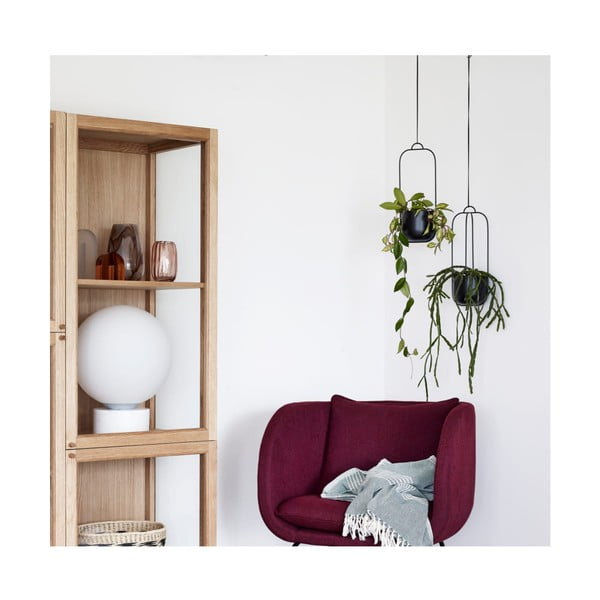 Set 2 ghivece suspendate din fier Hübsch Juro, negru-image-2