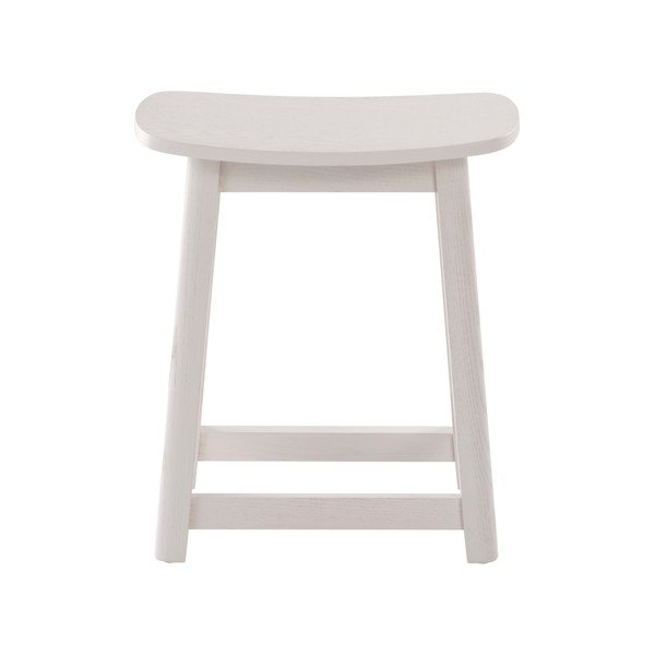 Scaun tip taburet alb din lemn de frasin Selene – Jotex-image-2