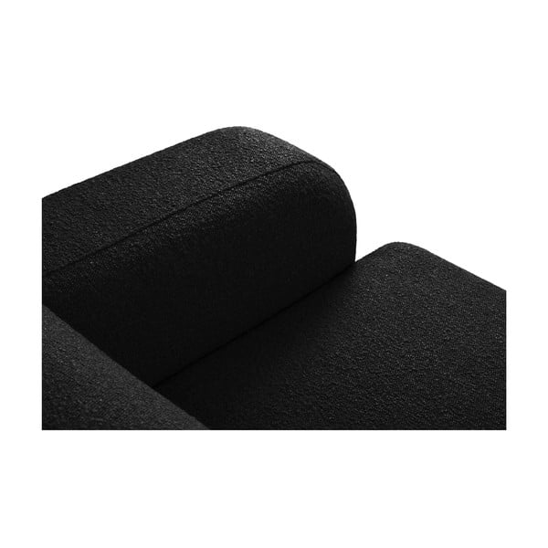 Canapea neagră cu tapițerie din stofă bouclé 235 cm Molino – Micadoni Home-image-1