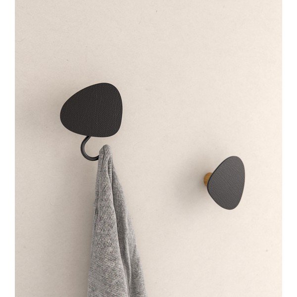 Cârlig negru de montat pe perete din oțel Dot L Bull – LIND DNA-image-1