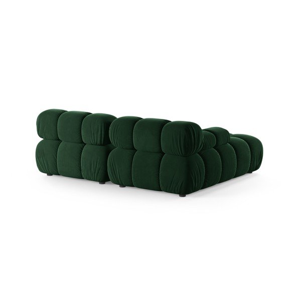 Colțar modular verde închis cu tapițerie din catifea (cu colț pe partea stângă/cu șezlong) – Micadoni -image-3