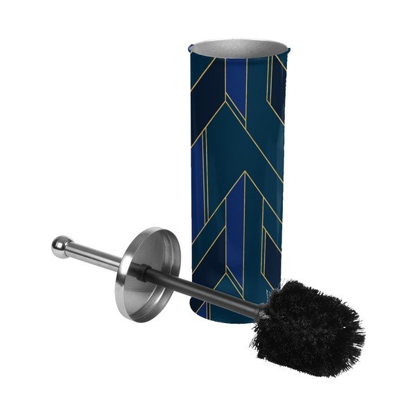 Perie de WC albastru-închis din metal Achille – douceur d'intérieur