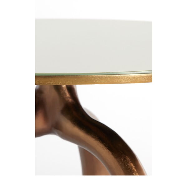 Măsuță de cafea în culoarea bronz/bej rotundă din sticlă ø 76 cm Mello – Light & Living-image-4