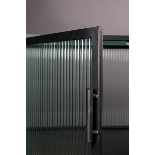 Vitrină neagră din metal 150x90 cm Boli – Dutchbone-image-3