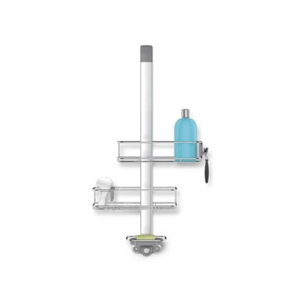 Raft de baie telescopic din metal gri - simplehuman-image-1