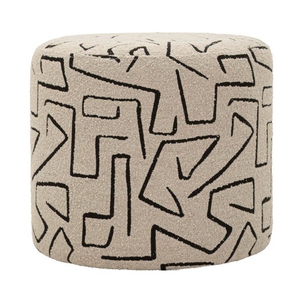 Puf bej cu tapițerie din țesătură bouclé Nairobi – Mauro Ferretti