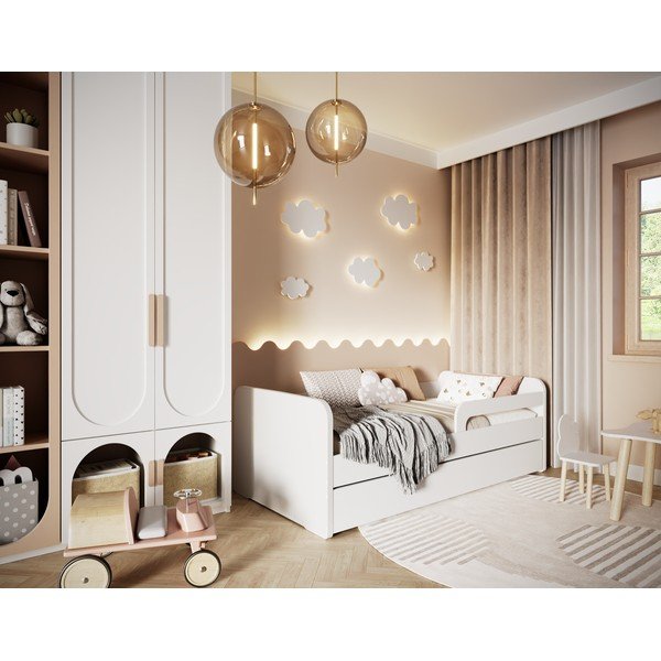 Pat pentru copii  alb cu somieră 80x200 cm Duuli – ELTAP-image-2